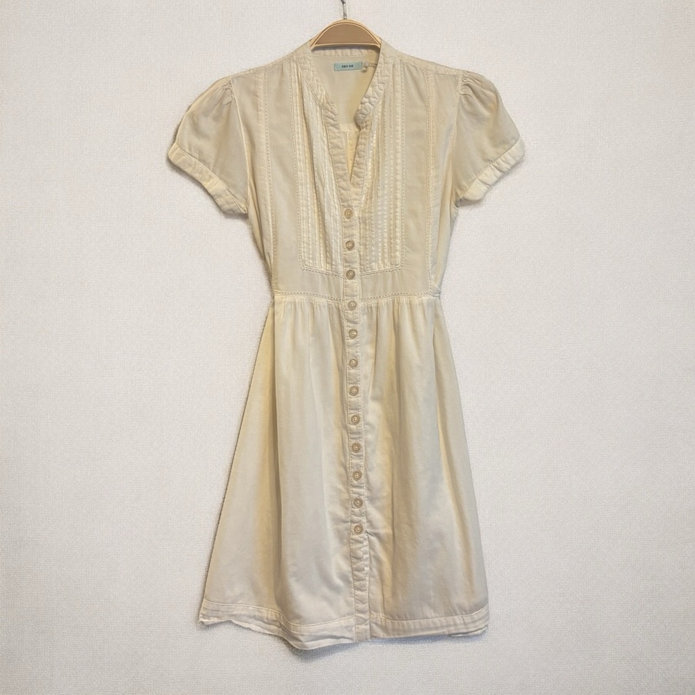 Kimchi Blue Cream Button-Front Mini Dress